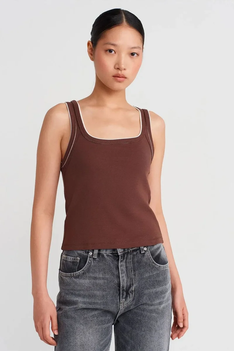 DILVIN Women's Ribbed Cotton Cami Blouse