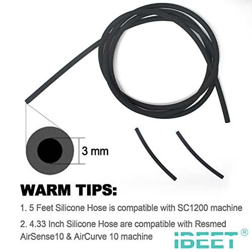 IBEET Silicone Tubing for SC1200(5 Foot), Super Soft Long Silicone Tube Supplied by IBEET Compatible with SC1200 Machine, Short Silicone Hose for AirSense 10 and for AirCurve 10 Humidifier - Image 3