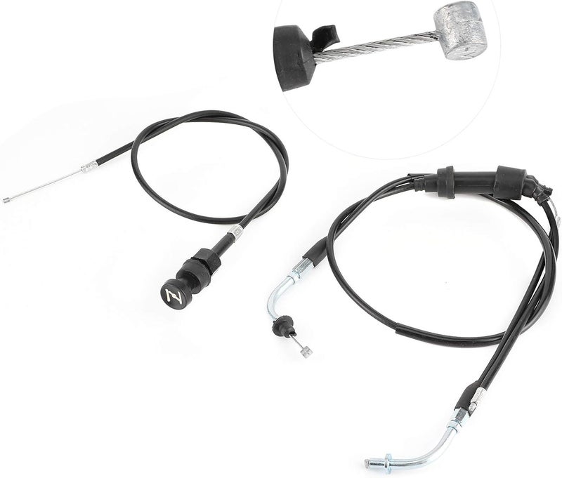 Chock Throttle Cable Assembly for PW50 PW 50 Dirt Bike PY50, Replacement Accelerator Cable Kit with Steel Core and PVC Sheath, Compatible with Peewee Coyote - Image 3
