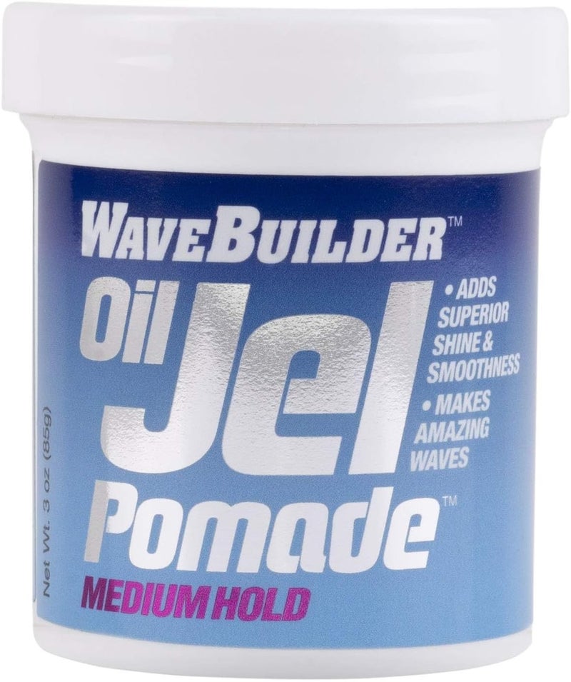 WaveBuilder Oil Jel Pomade - Medium Hold Hair Styling Gel, 3 Ounce - Image 1