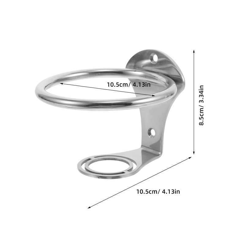 Marine Cup Holder: Stainless Steel Beverage Ring For RV And Yacht - Space-Saving Drink Organizer With Mirror Polished Finish - 1Pcs - Image 2