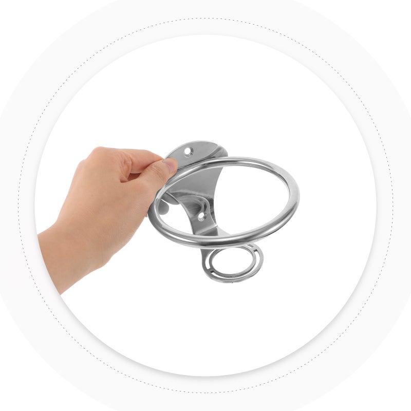 Marine Cup Holder: Stainless Steel Beverage Ring For RV And Yacht - Space-Saving Drink Organizer With Mirror Polished Finish - 1Pcs - Image 3