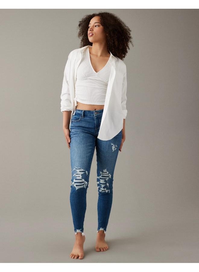 American Eagle - AE Next Level Patched Low-Rise Curvy Jegging - Image 1
