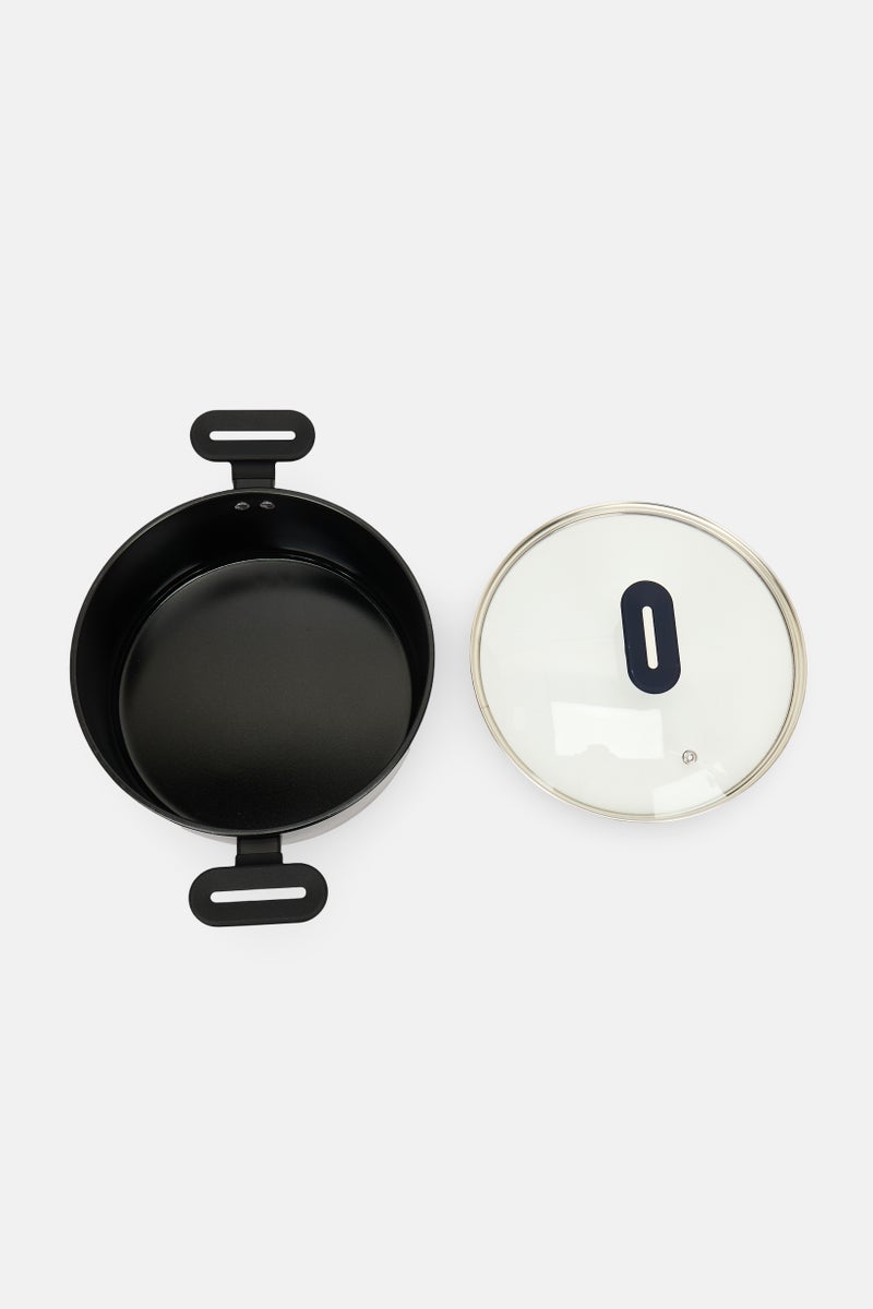 IKO Ceramic Non Stick Dutch Oven With Glass Lid, Black - Image 2