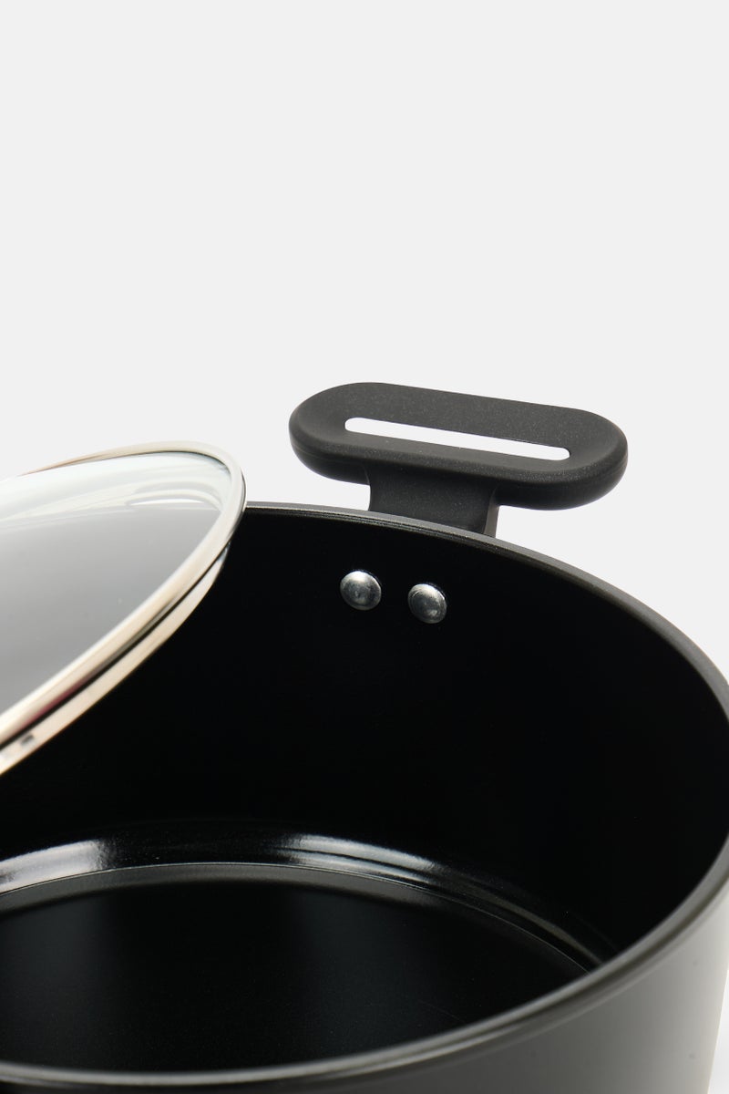 IKO Ceramic Non Stick Dutch Oven With Glass Lid, Black - Image 3