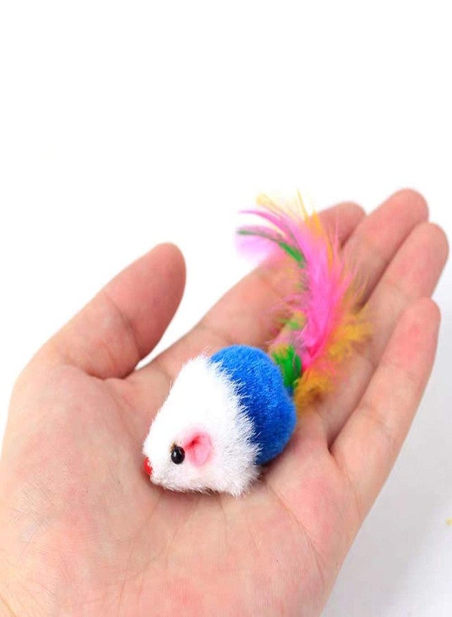 VOVIGGOL Cat Mice Toys for Indoor Cats 12PCS, 5 Color Variety Mouse Cat Toy for Cats, Furry Cat Toy Mice Rattle Small Mouse Kitten Interactive Play - Image 4