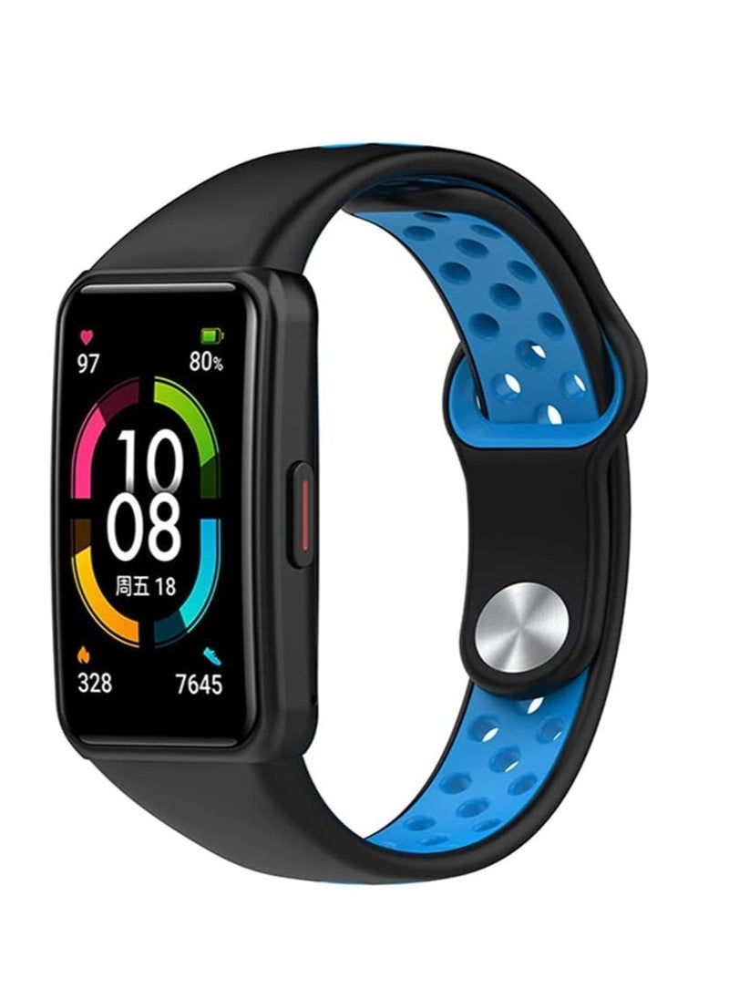 Generic Silicone Strap For Huawei - Honor Band 6 Colorful Pattern Replacement Watchbands For Huawei Band 6 Smart Watch  - Image 3