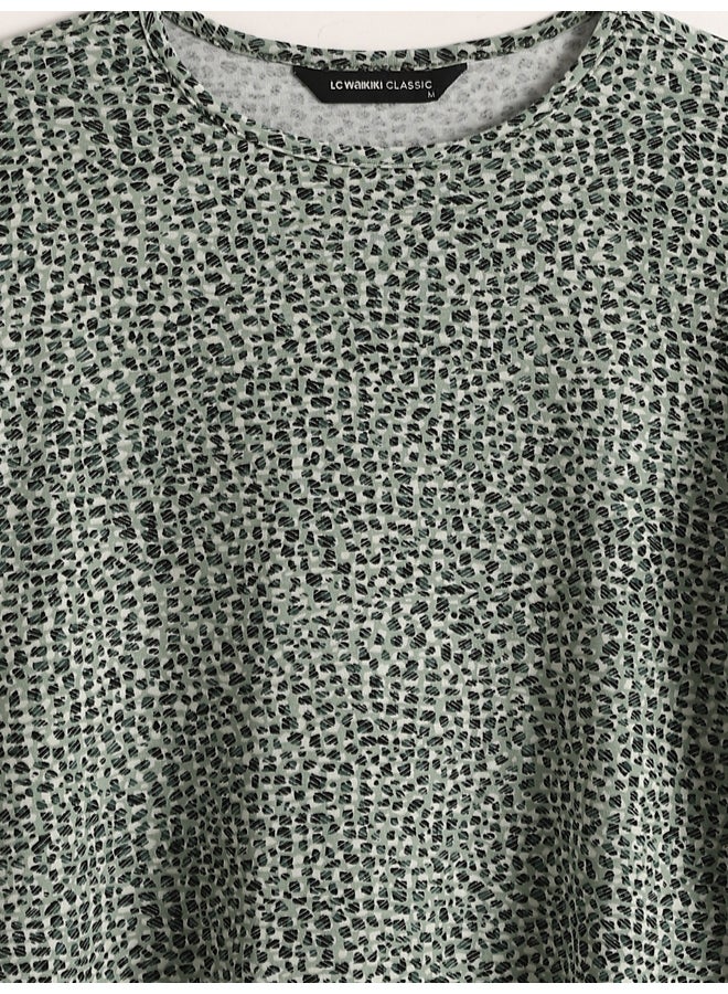 LC WAIKIKI Crew Neck Patterned Long Sleeve Women's T-Shirt - Image 3