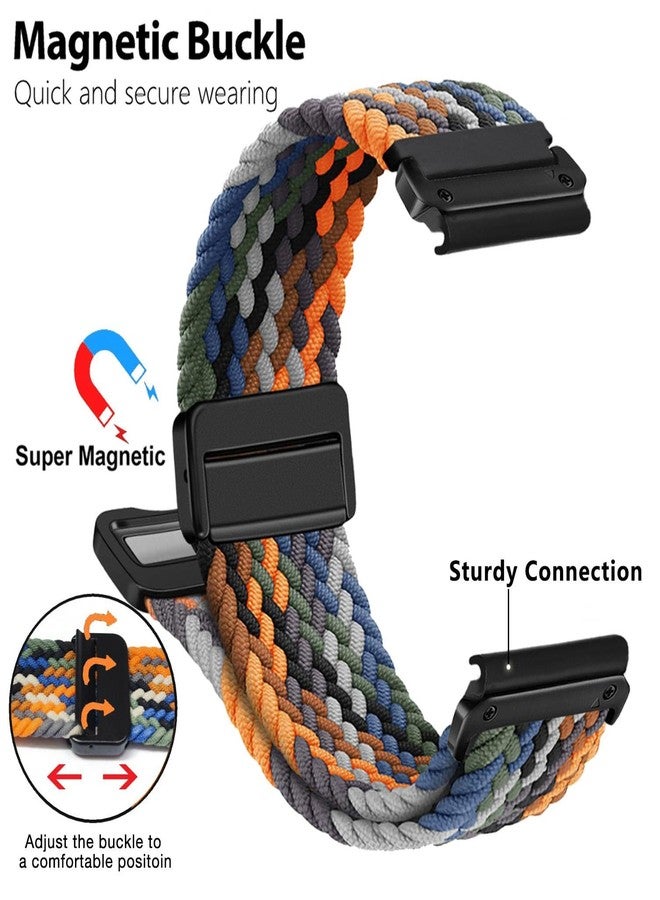 Abanen Quick Fit 22mm Stretchy Watch Band with Magnetic Buckle for Garmin Fenix 7 / Fenix 6 / Fenix 5 / EPIX 2, Soft Loop Elastic Braided Wristband Strap for epix Pro 47mm - Image 5