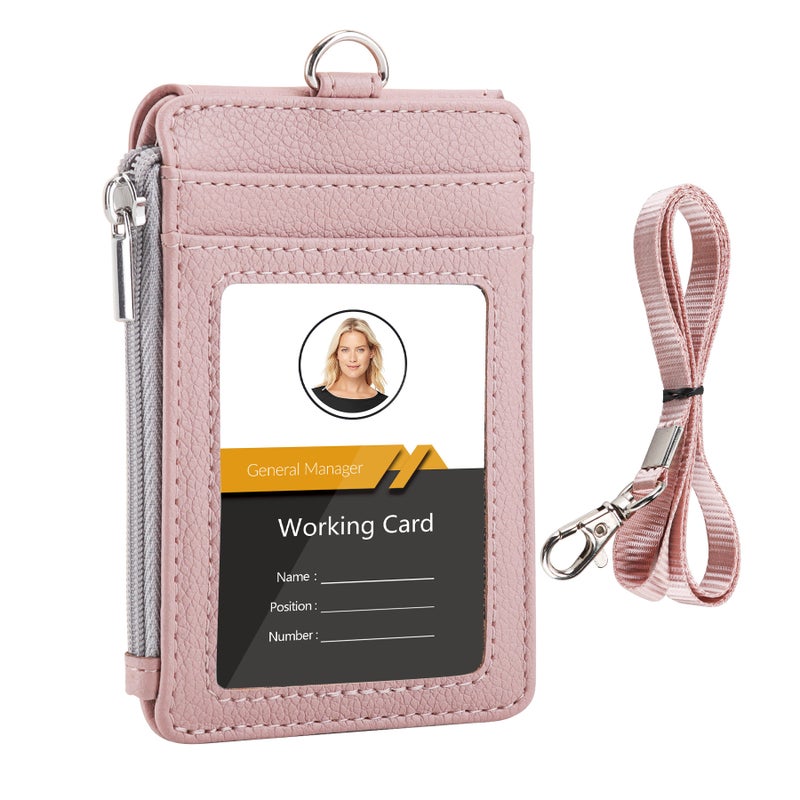 PU Lychee Texture Lightweight Card Holder Lotus root starch 