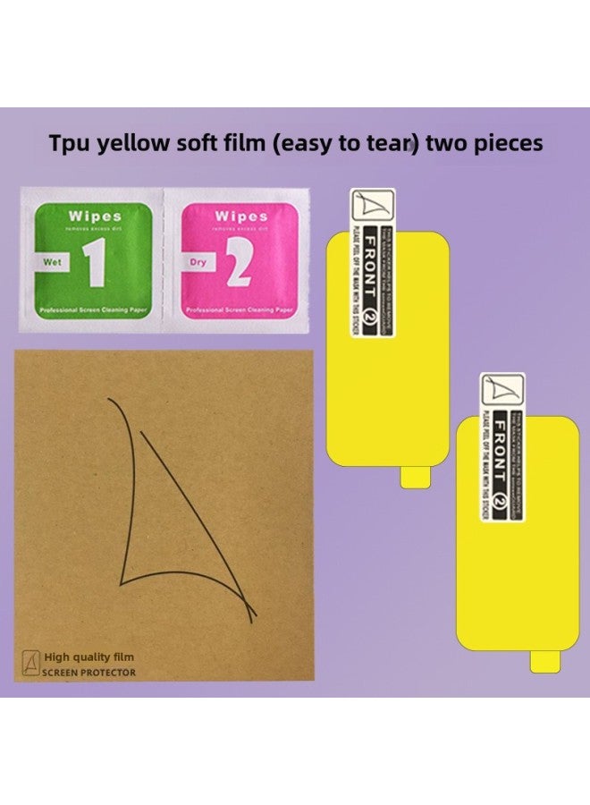 For Red Rice Redmi Bracelet 2 Film PMMA Composite 3D Hot Bending Film Band Pro Eye Protection Hydraulic Protective Film-Color:TPU Yellow Soft Film (easy To Tear) Two Pieces-Dimensions:Red Rice Bracelet 2  - Image 1