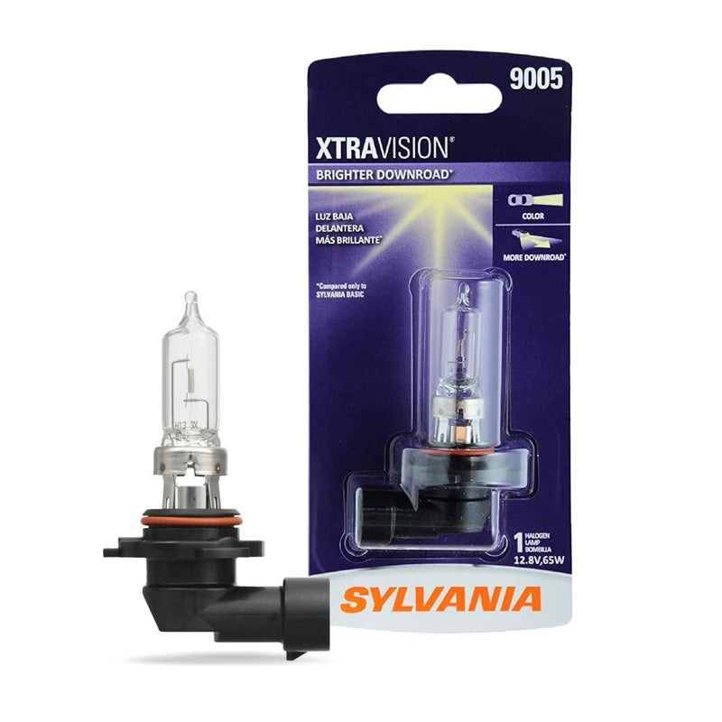 مصباح هالوجين أمامي SYLVANIA 9005 XtraVision يحتوي على 1 مصباح