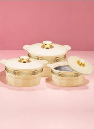 Rashi Shaheen Insulated Casserole Set of 3 Pieces-1800ml, 2600ml and 3600ml, Biege - pzsku/Z7F8EF2AFA3225ABA5124Z/45/1746225118/8335ce6b-ddba-4088-a6b7-caec7cd8b754