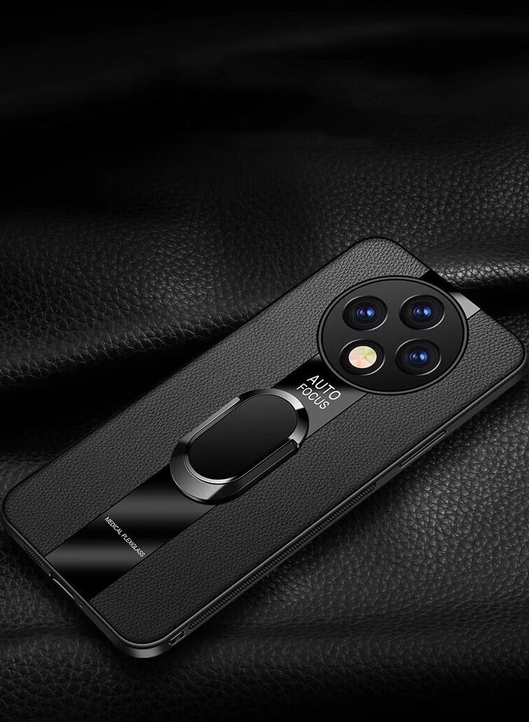 عام غطاء فيفو Y300 برو مع لوح معدني مدمج للوقوف 【يدعم الحامل المغناطيسي للسيارة】 【حامل معدني قائم】 【آمن للاستخدام مع الحلقة】 - غلاف جلدي للهاتف - Image 2