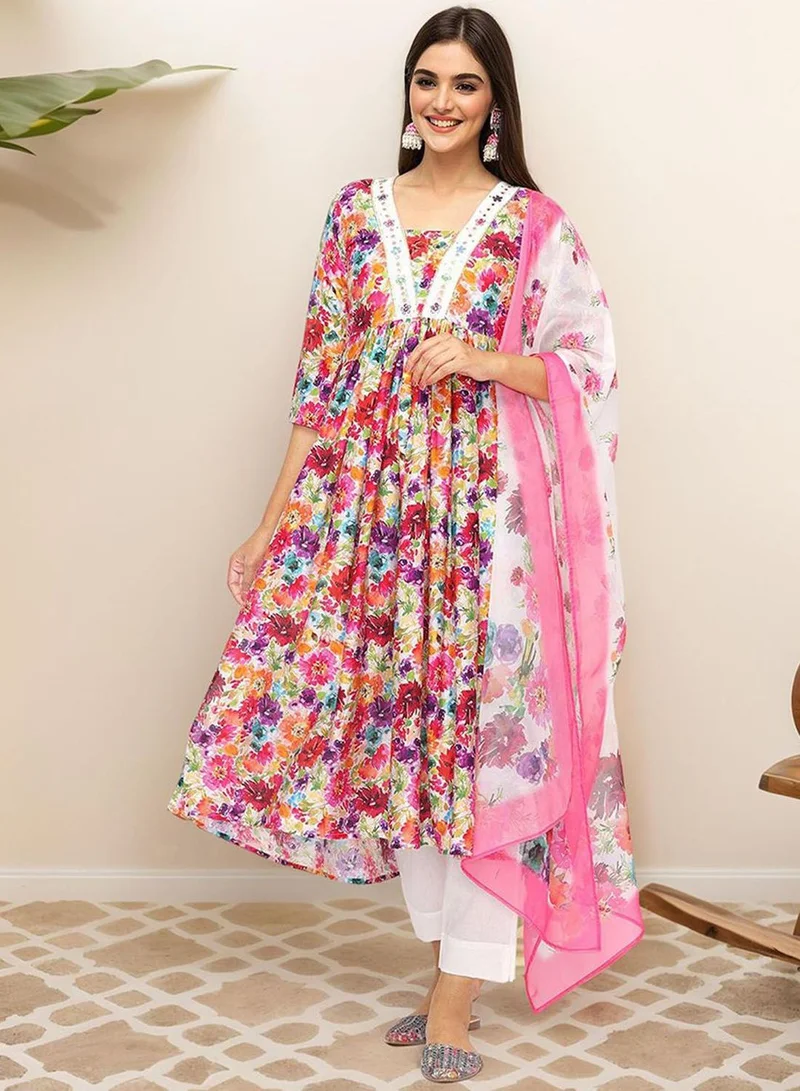 ISHIN  Women Multi 3 pcs Kurta Set for Women | Best Price UAE