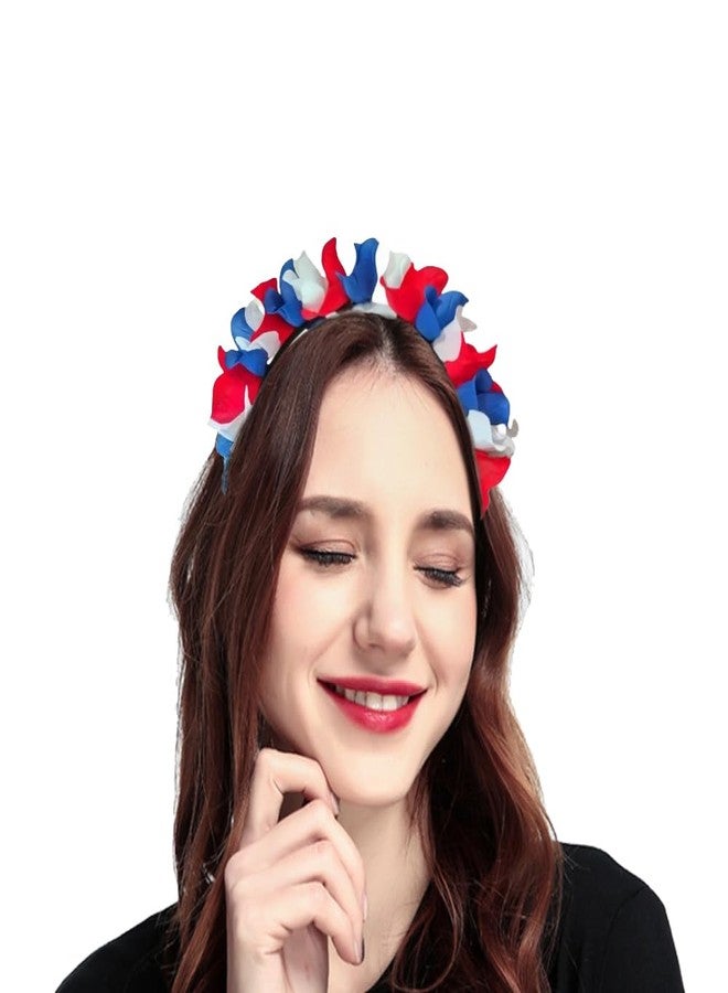 Mimeile 4th of July Headband Independence Day Hair Accessories Patriotic Hairband Simulated Flower Gifts Parade Party Supplies - Image 3