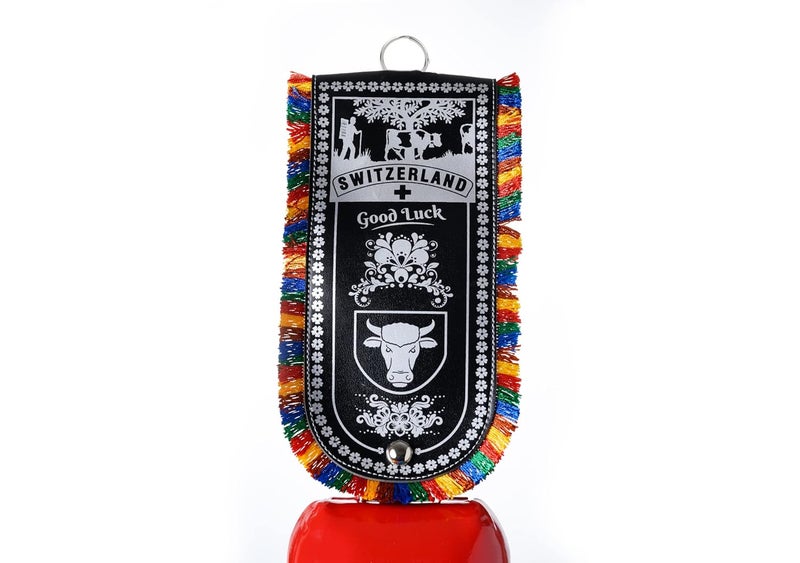 Tej Gifts Feng Shui Swiss Cow Bell for Positive Energy DDLJ Cowbell Car Hanging Keychain Vastu Metal Door Hanging for Home Religious Wall Decor Good Luck Bell Size 7 Multicolor - Image 3