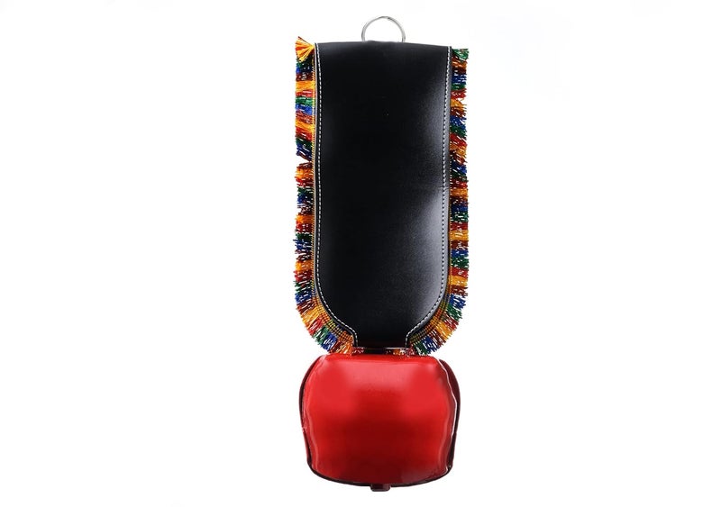 Tej Gifts Feng Shui Swiss Cow Bell for Positive Energy DDLJ Cowbell Car Hanging Keychain Vastu Metal Door Hanging for Home Religious Wall Decor Good Luck Bell Size 7 Multicolor - Image 4