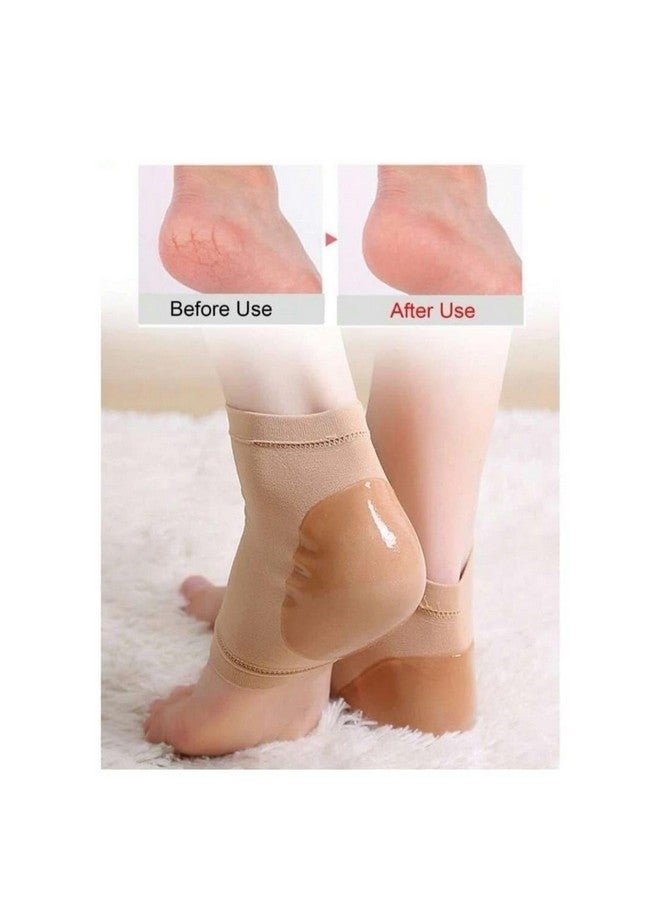 Newvent Newvent® Moisturizing Heel Socks | Silicone Gel Heel Pad For Pain Relief | Cracked Heels Repair Socks | Foot Ankle Support Cushion (Pack of 3Pair) - Image 3