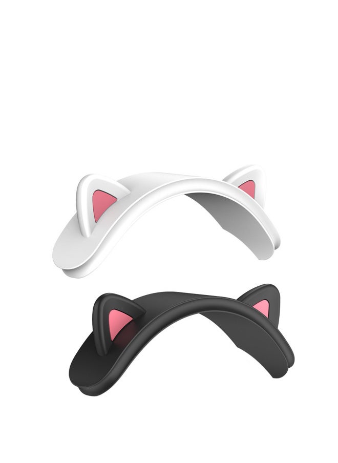 Generic - Airpods Max Wireless Bluetooth Headset Silicone Protective Cover Cat Ear Design Digital Computer Accessories-Color:T5 White-Applicable Model:For Apple AirPods Max Wireless Bluetooth Headset - Image 1