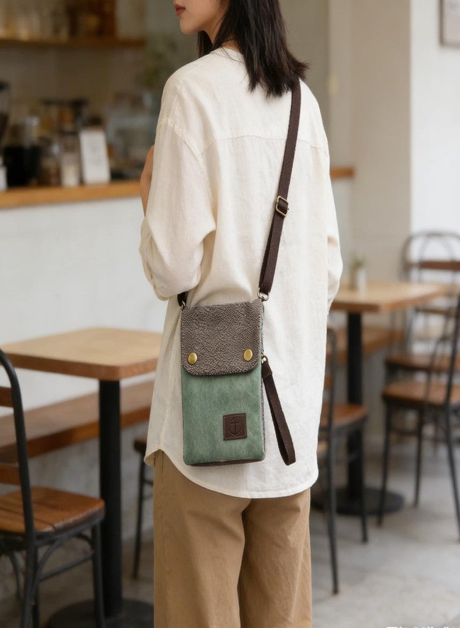 LassZone Small Canvas Crossbody Bags Women Canvas Cellphone Purse Coin Pouch Wallet Mini Shoulder Handbags Wristlet Clutch - Image 2