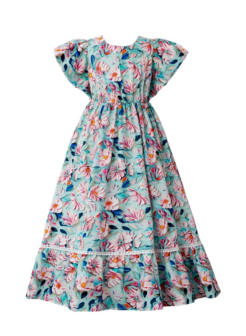 D'Daniela D' Daniela - Enchanted Florals Abaya Dress - Multicolor - Image 1