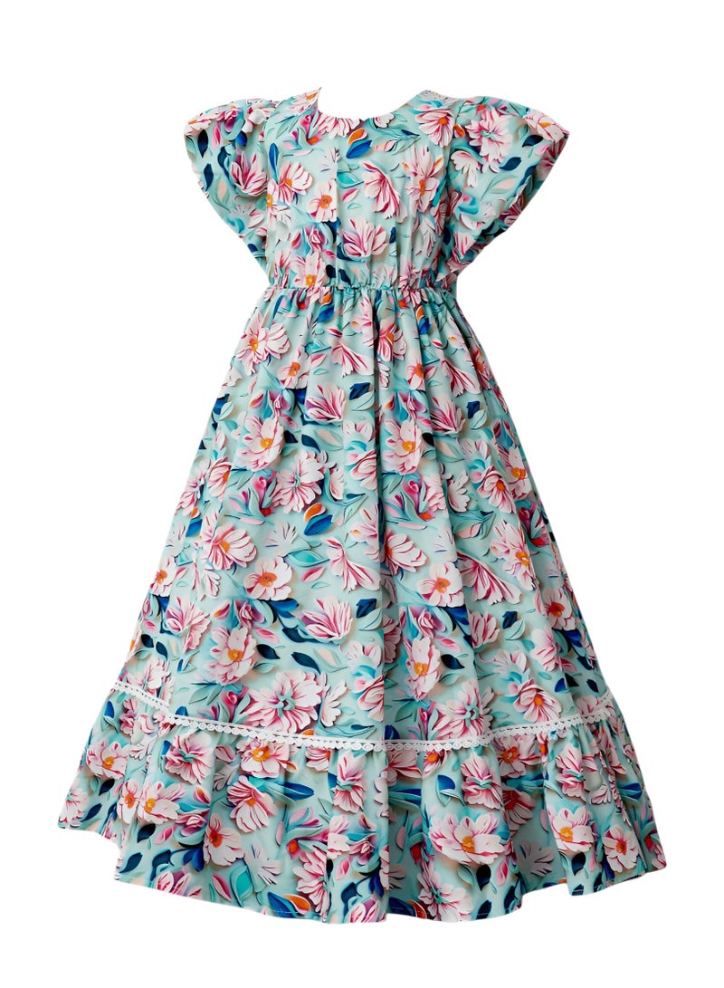 D'Daniela D' Daniela - Enchanted Florals Abaya Dress - Multicolor - Image 2