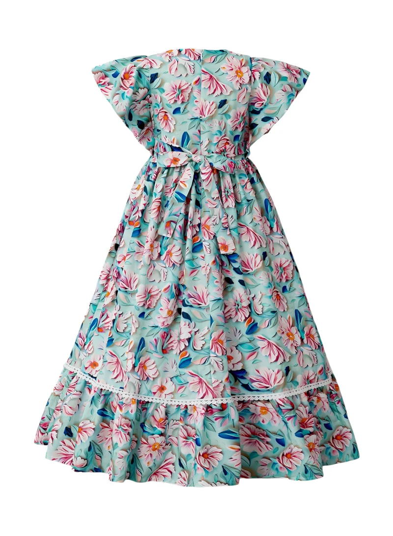 دىدانيالا D' Daniela - Enchanted Florals Abaya Dress - Multicolor
