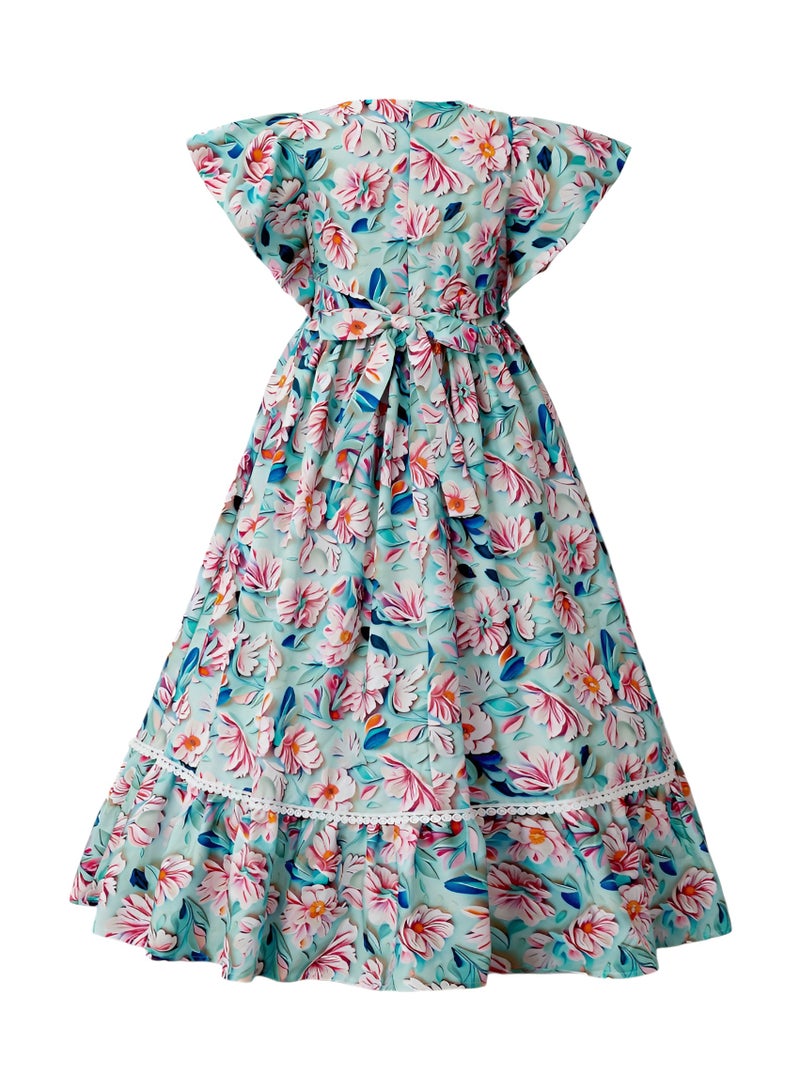 D'Daniela D' Daniela - Enchanted Florals Abaya Dress - Multicolor - Image 3