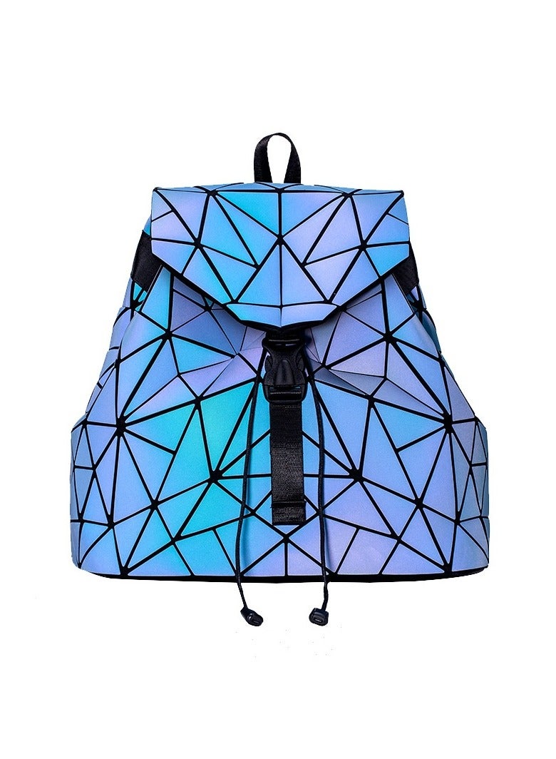 Fashionable and versatile large capacity backpack with diamond grid leisure travel shoulder bag
