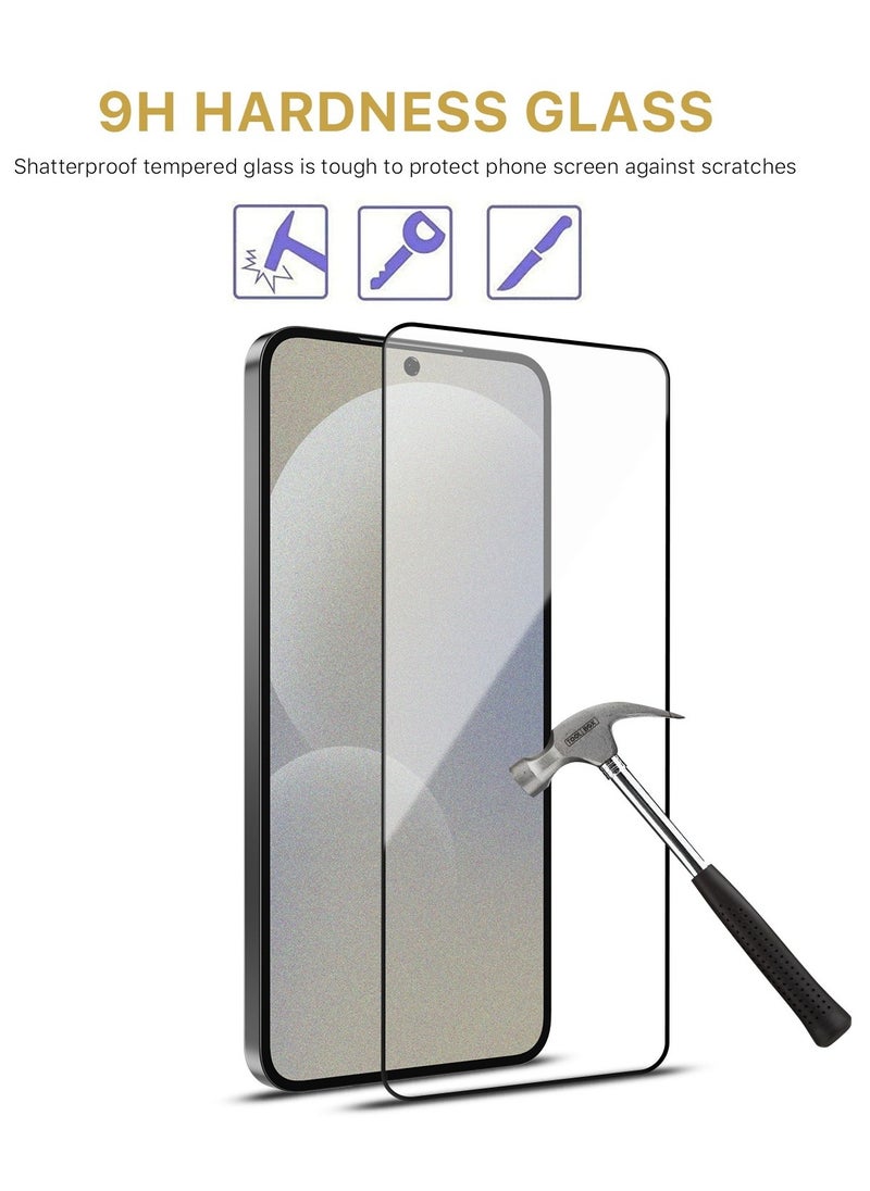 Generic - Screen Protector for Samsung Galaxy S25 Tempered Glass Screen Protector Full Glue Edge to Edge 9H Hardness Anti Fingerprint Scratch Resistance Glass (Fingerprint work) - Image 1