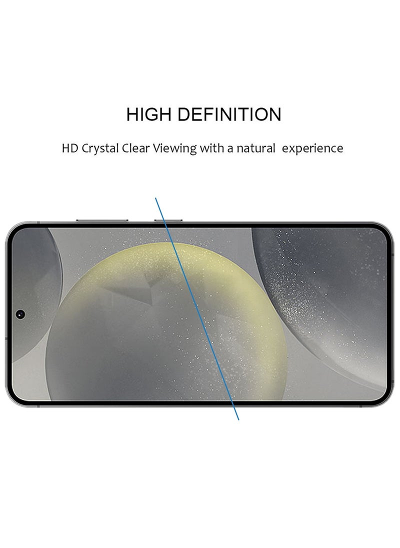 Generic - Screen Protector for Samsung Galaxy S25 Tempered Glass Screen Protector Full Glue Edge to Edge 9H Hardness Anti Fingerprint Scratch Resistance Glass (Fingerprint work) - Image 1