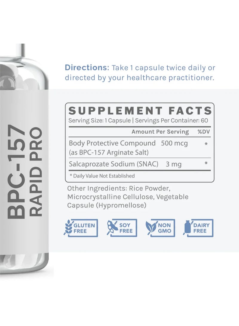 InfiniWell BPC- 157 (500 MCG) 60 Capsules-Rapid pro release - Image 3