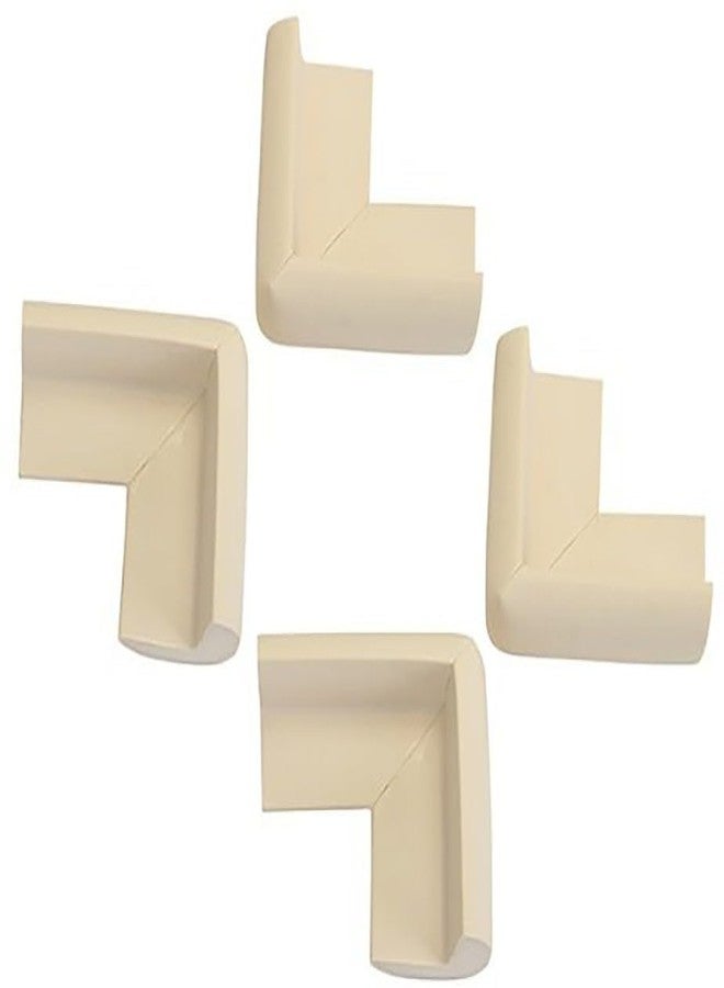 KOOSHLO Baby Proofing Extra Thick Corner Guards-Pack of 4 Off-White Pieces, Corner Protector for Sharp Edges,Baby Protection Corner Guard for Fireplace, Table, Stair, Cabinet (Creem) - Image 1