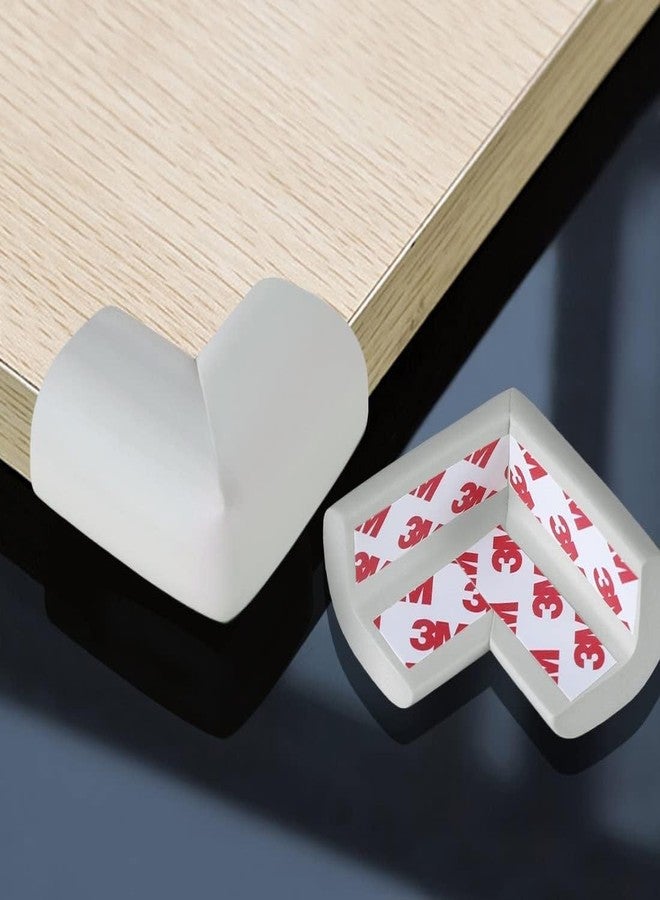 KOOSHLO Baby Proofing Extra Thick Corner Guards-Pack of 4 Off-White Pieces, Corner Protector for Sharp Edges,Baby Protection Corner Guard for Fireplace, Table, Stair, Cabinet (Creem) - Image 3