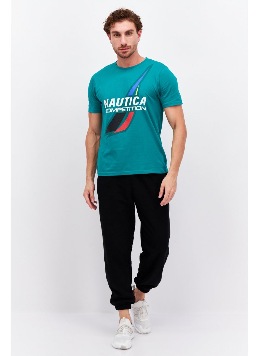 Nautica Competition Men Sportswear Fit Short Sleeves Outdoor T-Shirt, Green  - Image 3