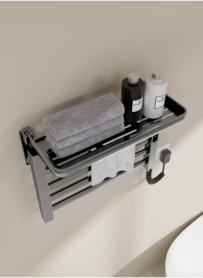 Smart Electric Heated Towel Rack for Home Bathroom and Bathroom, Constant Temperature Heated Towel Rack for Drying, No Need to Punch Holes