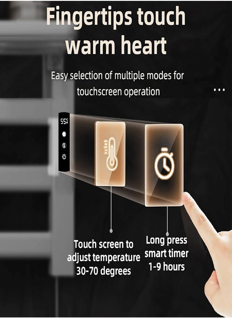 Sharpdo Smart Electric Heated Towel Rack for Home Bathroom and Bathroom, Constant Temperature Heated Towel Rack for Drying, No Need to Punch Holes  - Image 3