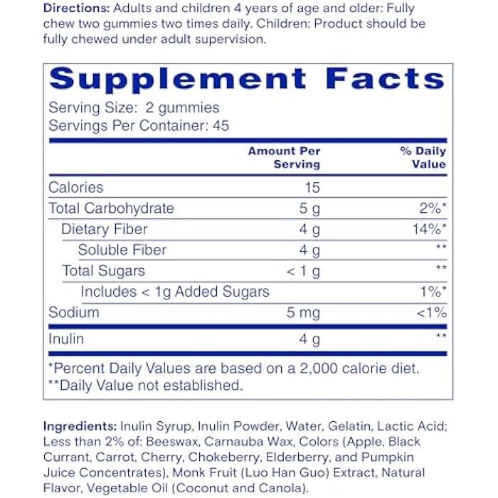 Phillips' Phillips’ Fiber Good Gummies, Supplement with Inulin for Adults and Children, Fruit Flavored Daily Gummies, 4g of Prebiotic Fiber Per Serving , 90 Count - Image 5