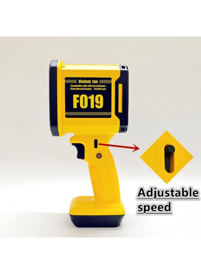 Eworld Professional Electric Air Duster, 110,000 RPM High-Speed Portable Fan with USB Charging, Type-C Port & Battery Indicator, 18V Battery Compatible, Ideal for Workshops, Outdoor & Travel Use, Assorted Color - Image 3