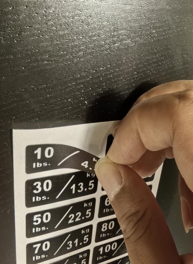 ملصقات أوزان Keproving من 10 إلى 260 رطلاً / من 4.5 إلى 117 كجم، ملصقات مخصصة لألواح الأوزان، ملصقات معدات رياضية، ملصقات معدات لياقة بدنية - Image 4