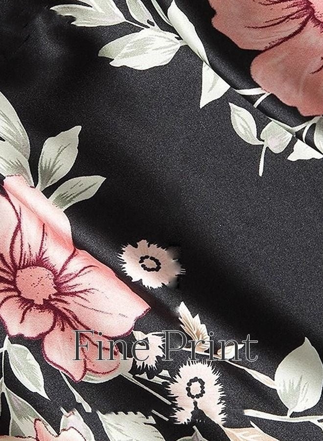 NIBEMINENT 5-Pack Women's Sleepwear Set Sling Lace Nightdress Sweet Pajama Home Wearing Clothes Loungewear Suits Floral Printing Ladies Nightwear Lingerie Robe Underwear Shorts Summer Spring - Image 3