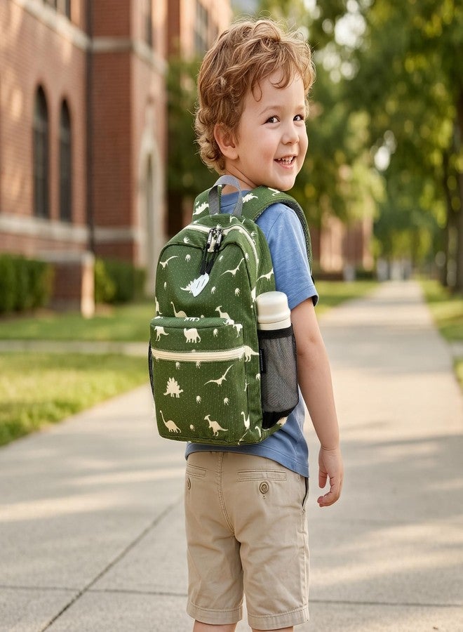 STEAMEDBUN Corduroy Toddler Backpack for Boys Girls 2-4, Kids Preschool Backpack for Kindergarten - Dinosaur - Image 2