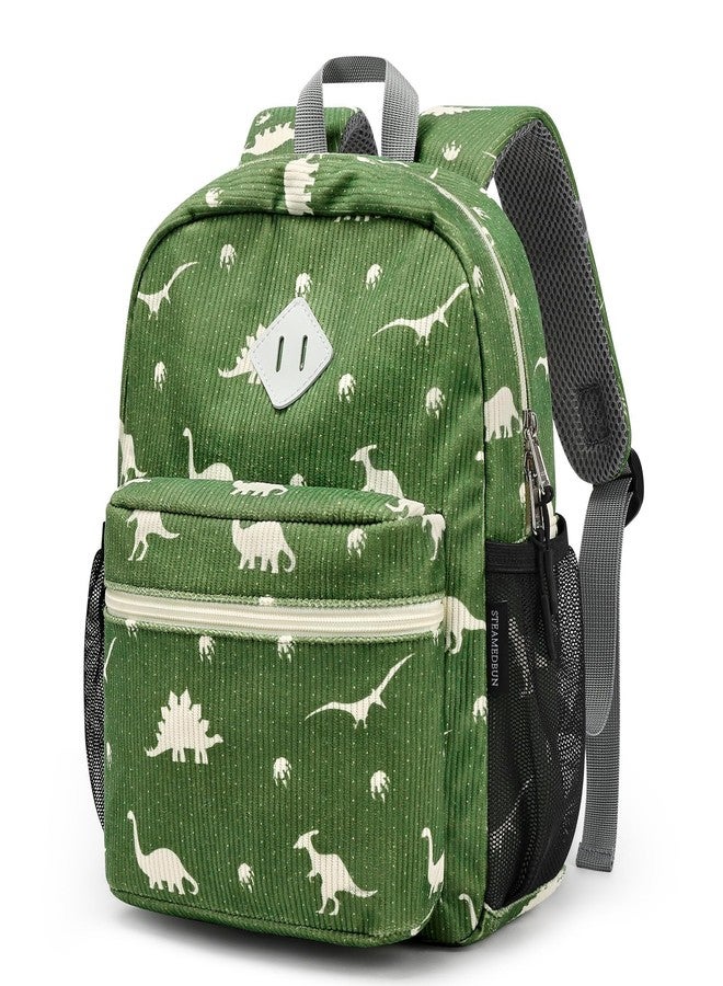 STEAMEDBUN Corduroy Toddler Backpack for Boys Girls 2-4, Kids Preschool Backpack for Kindergarten - Dinosaur - Image 1
