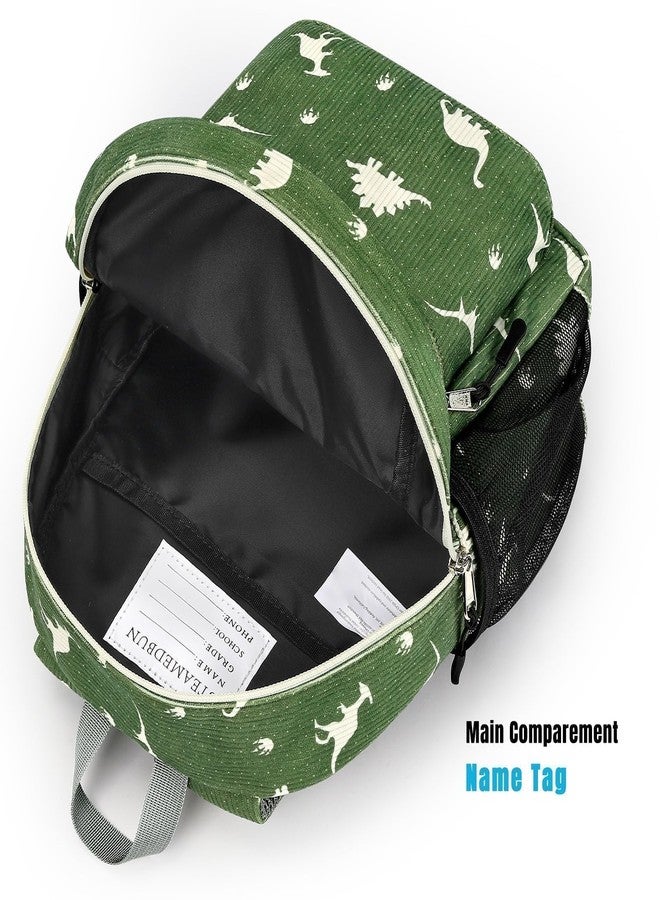 STEAMEDBUN Corduroy Toddler Backpack for Boys Girls 2-4, Kids Preschool Backpack for Kindergarten - Dinosaur - Image 5