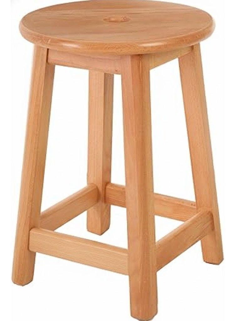 كرسي بار خشبي بدون مسند ظهر، ٥٠ سم، لون بيج