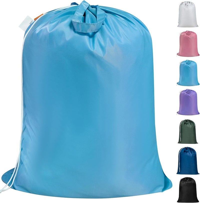 Extra Heavy-Duty Laundry Bag with Handles, Gulf Blue, 28x36 Inches