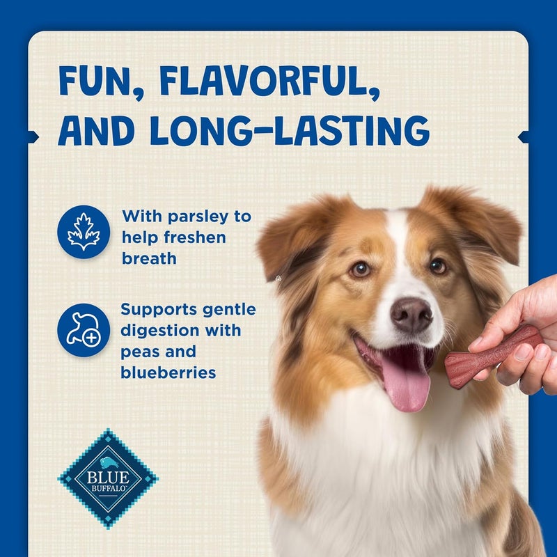 بلو بافلو حبوب مضغ طبية طبيعية من Blue Buffalo Dental Bones Mini، للكلاب (وزن 5-15 رطل)، عبوة سعة 12 أونصة - Image 3