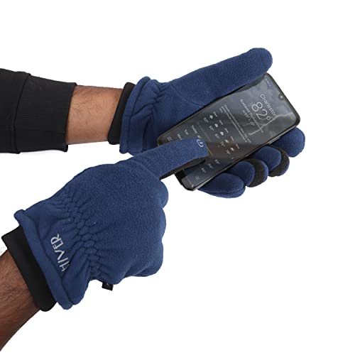 HIVER Winter Fleece Gloves for Men Women, Touch Screen Glove Anti-Slip Windproof Winter Gloves for Running Cycling Trekking(Medium) - Image 3