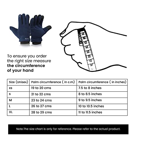 HIVER Winter Fleece Gloves for Men Women, Touch Screen Glove Anti-Slip Windproof Winter Gloves for Running Cycling Trekking(Medium) - Image 2